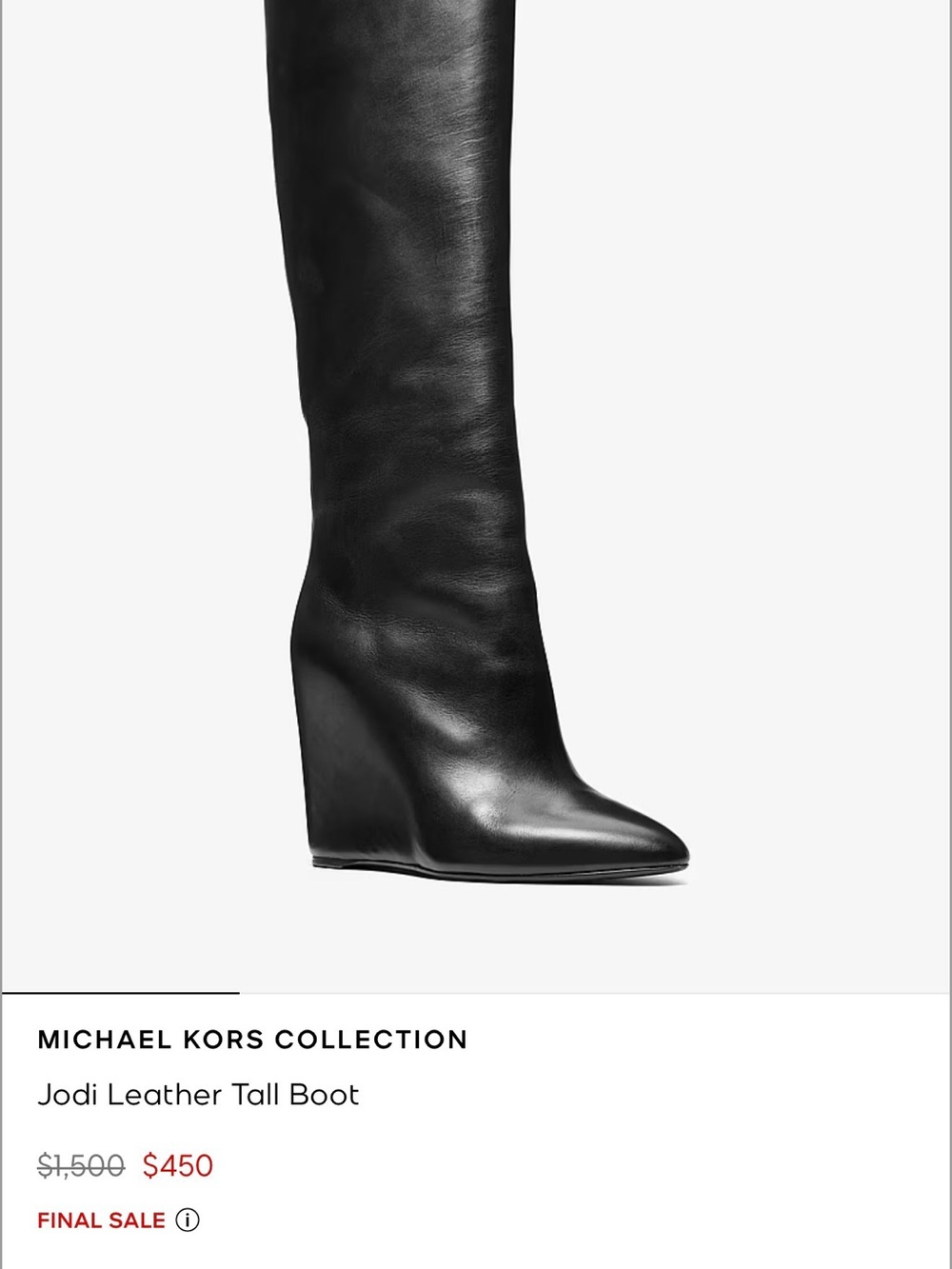 Michael Kors collection Jodi 100 Tall Boot baby calf leather - Picture 7 of 7